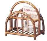 Rattan magazine rack
